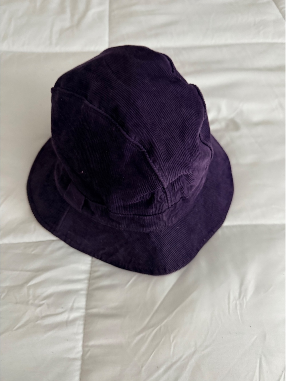 GAP Purple Corduroy Bucket Hat with Floral Lining Size S/M